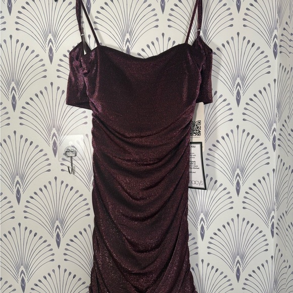 Emerald Sundae Purple Glitter Dress bodycon formal event size large NWT - Picture 6 of 7
